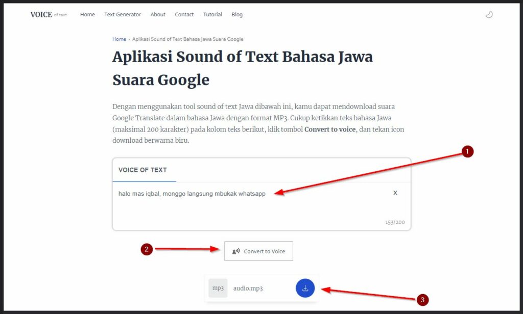 Cara Pakai Sound Of Text Jawa Tanpa Aplikasi