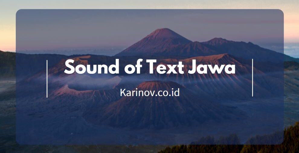 Sound Of Text Jawa