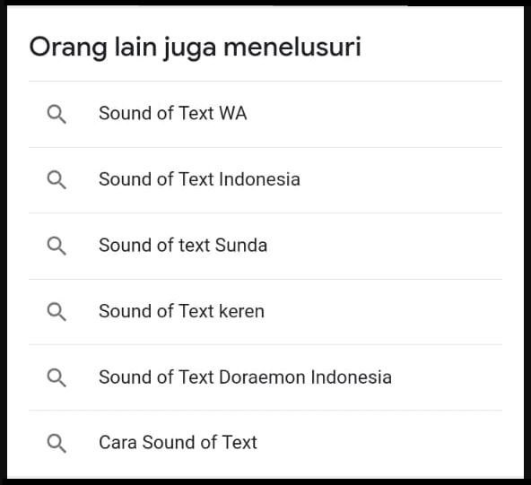 Contoh Kata Dan Suara Sound Of Text Yang Populer Di Google