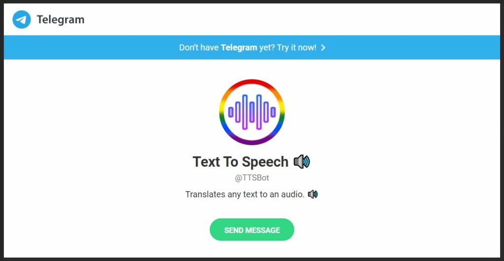 Bot Sound Of Text Di Telegram