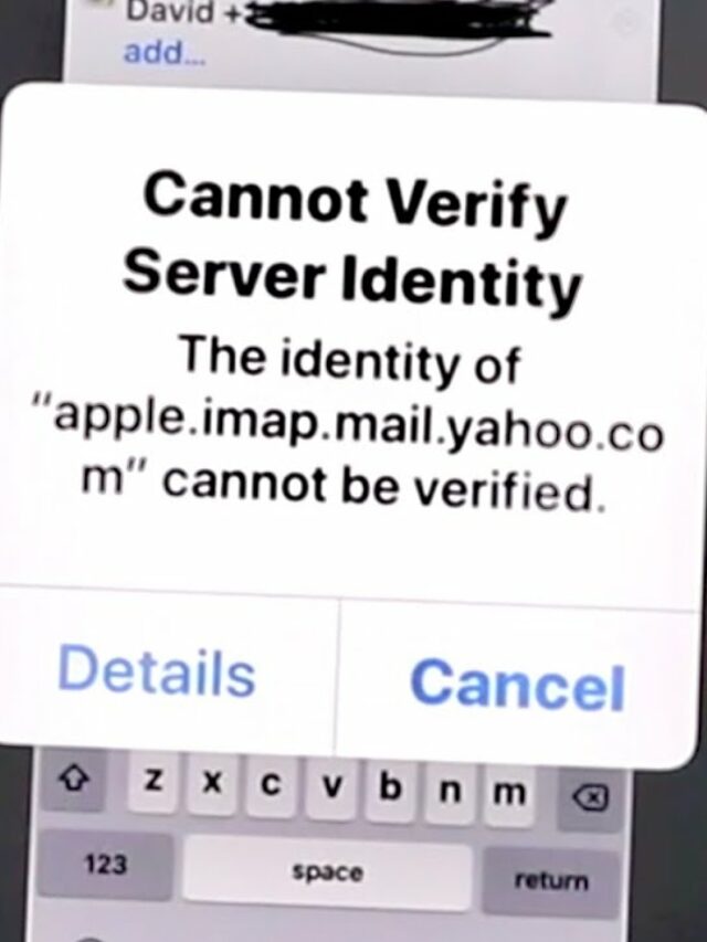 Solving iPhone’s Server Identity Error